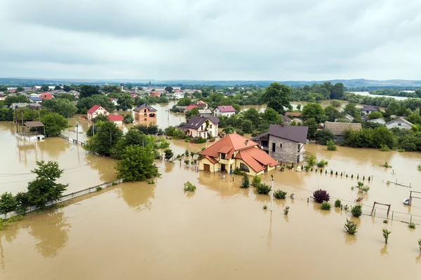 aerial view flooding
